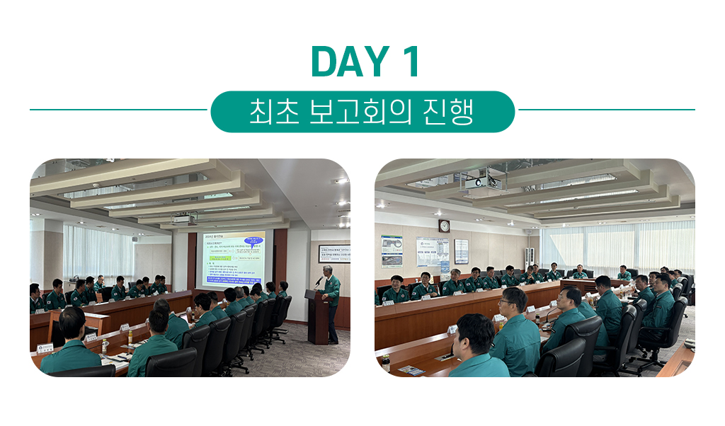 day1, 최초보고회의 진행