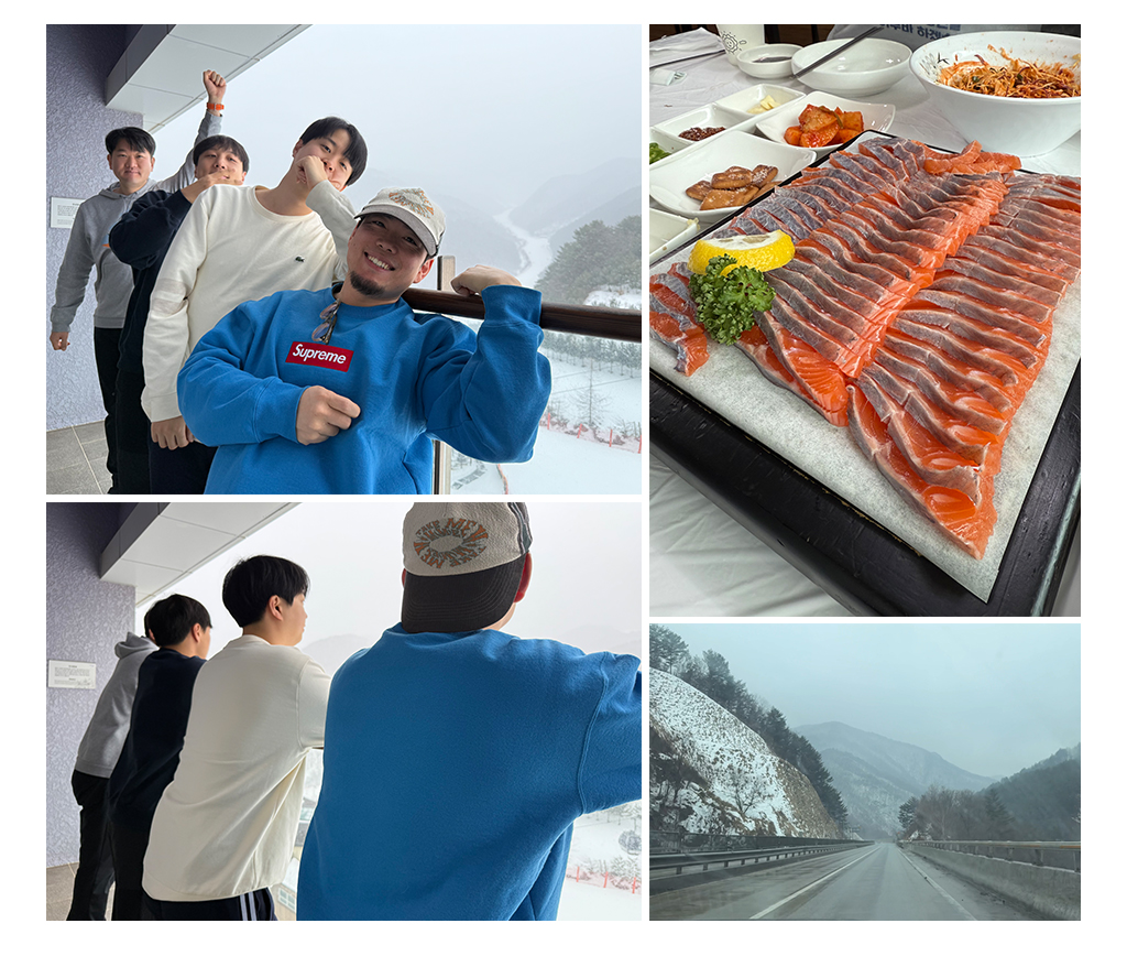 단체사진, 송어회사진
